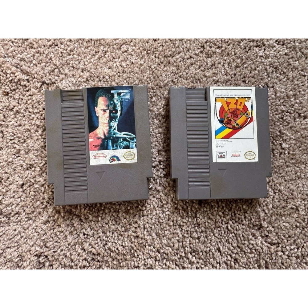 Acclaim T2: Terminator 2 Judgment Day & 720° NES NTSC Game Cartridges